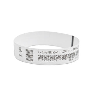 10018855 - ZEBRA 0.75" X 11" Z-BAND ULTRASOFT WRISTBAND (CASE)