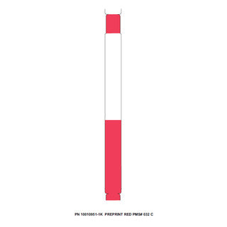 10010951-1K - ZEBRA 1" X 11" Z-BAND COMFORT WRISTBAND (RED) (CASE) (CARTRIDGE)