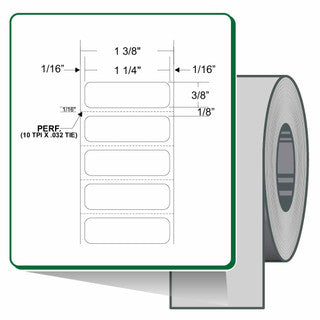 10011978 - ZEBRA 1.25" X 0.375" Z-ULTIMATE 2000T LABEL (CASE)