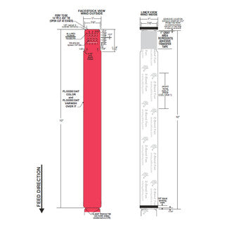 10012712-1 - ZEBRA 1" X 10" Z-BAND FUN WRISTBAND (RED) (CASE)