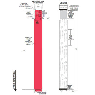 10012714-1 - ZEBRA 1" X 10" Z-BAND FUN WRISTBAND (RED) (CASE)