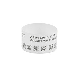 10015357K - ZEBRA 1" X 7" Z-BAND ULTRASOFT WRISTBAND (CASE)
