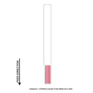 10004443-1 - Zebra 1" x 11" Z-Band Direct Wristband (Red) (Case)