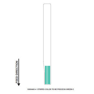 10004443-4 - ZEBRA 1" X 11" Z-BAND DIRECT WRISTBAND (GREEN) (CASE)