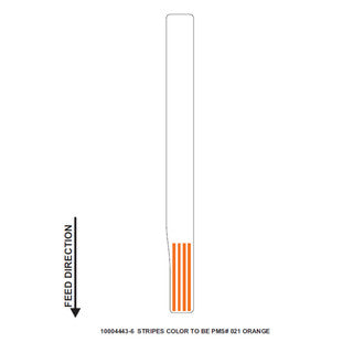 10004443-6 - ZEBRA 1" X 11" Z-BAND DIRECT WRISTBAND (ORANGE) (CASE)