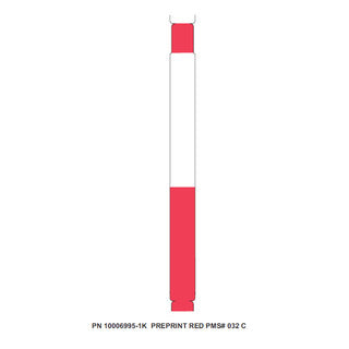10006995-1K - ZEBRA 1" X 11" Z-BAND DIRECT WRISTBAND (RED) (CASE)