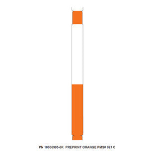 10006995-6K - ZEBRA 1" X 11" Z-BAND DIRECT WRISTBAND (ORANGE) (CASE)