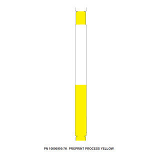 10006995-7K - ZEBRA 1" X 11" Z-BAND DIRECT WRISTBAND (YELLOW) (CASE)