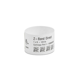 10006998K - ZEBRA 1" X 6" Z-BAND DIRECT WRISTBAND (CASE)