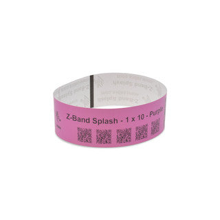 10012717-7K - ZEBRA 1" X 10" Z-BAND SPLASH WRISTBAND (PURPLE) (CASE)
